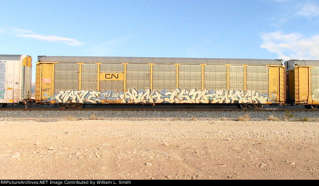 WB Unit Vehicular Flat Car Frt at Erie NV -35